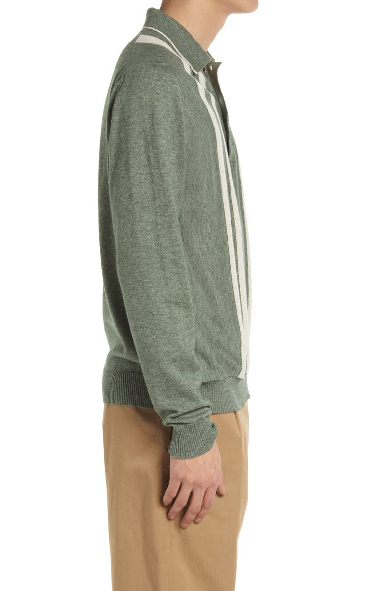 Wood Wood Cooper Stripe Merino Wool Polo Sweater, Alternate, color, 