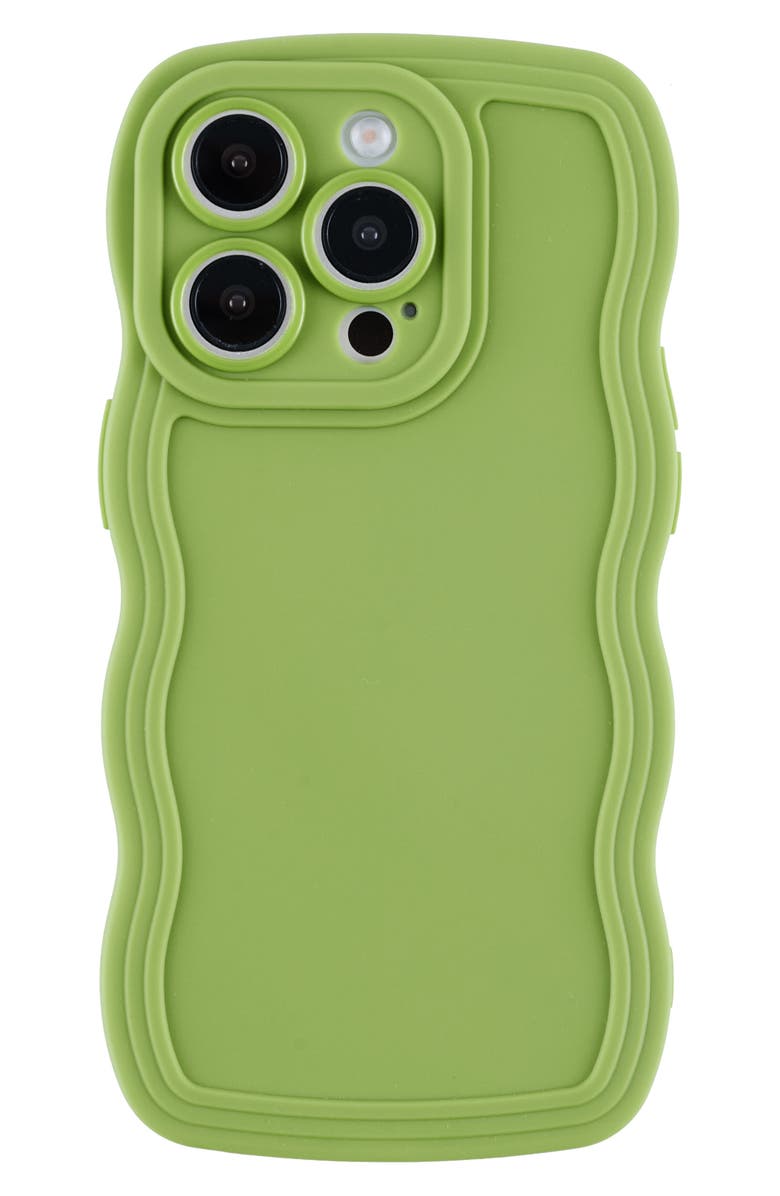 Auramma Solid Wavy Bumper iPhone 14 Pro Max Case, Main, color, Matcha Green