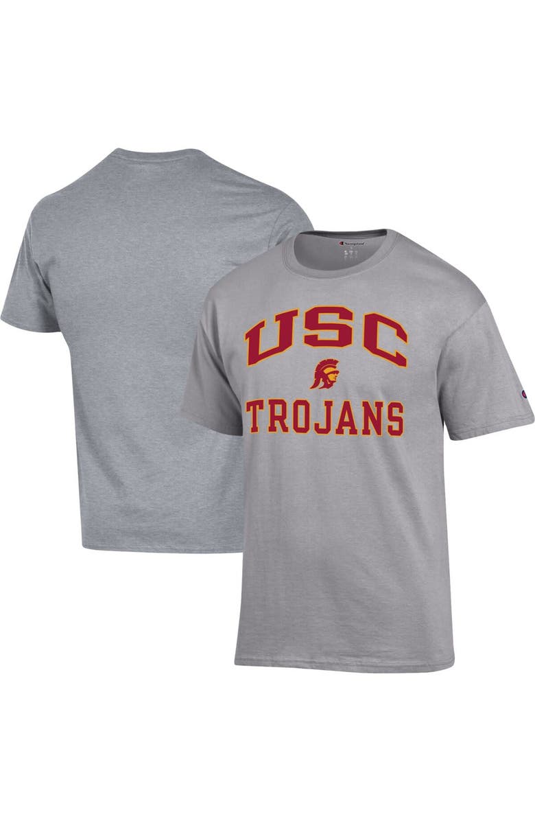 Champion Men's Champion Heather Gray USC Trojans High Motor T-Shirt, Main, color, 