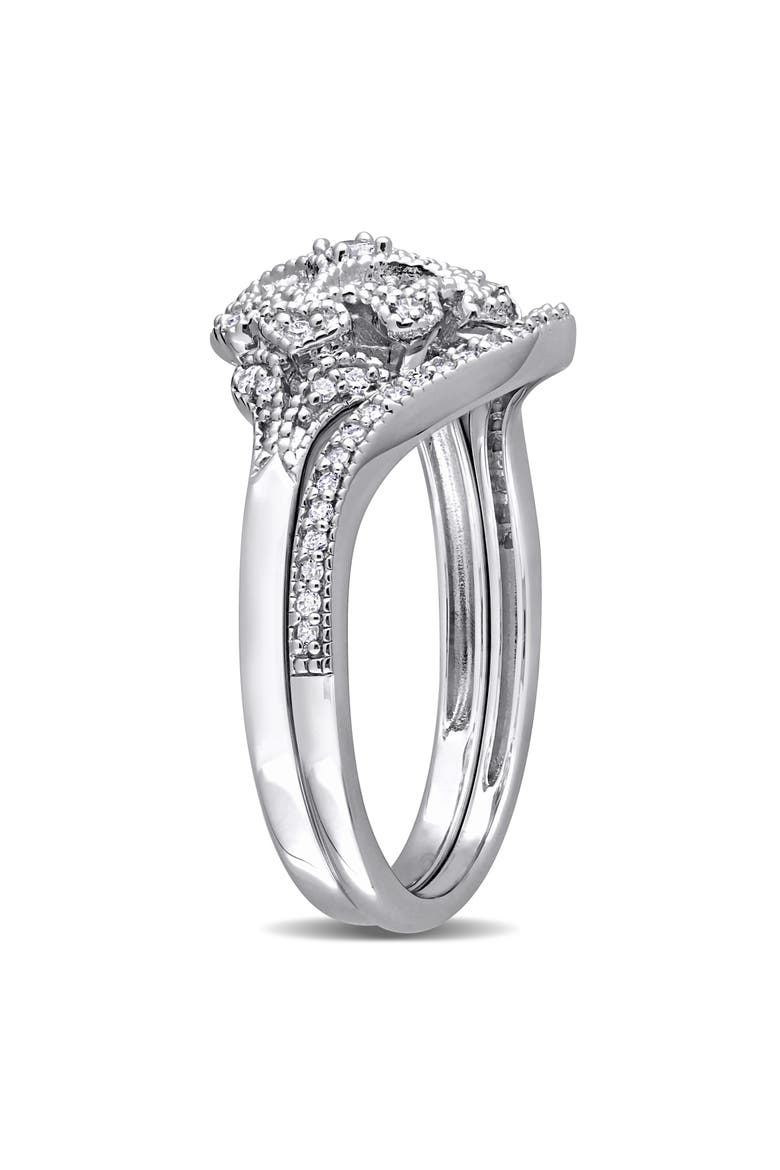 1/5 CTW Diamond Bridal Ring Set, Alternate, color, Sterling Silver