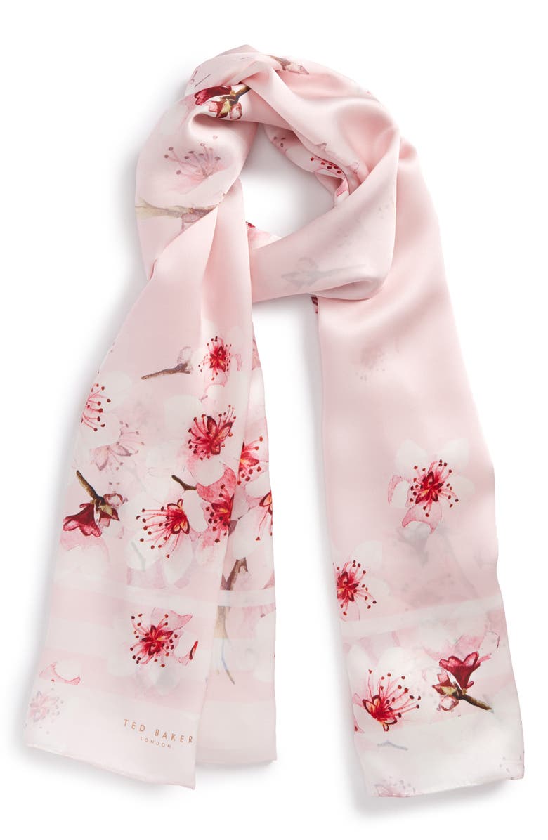 Ted Baker London Soft Blossom Silk Scarf, Alternate, color, 