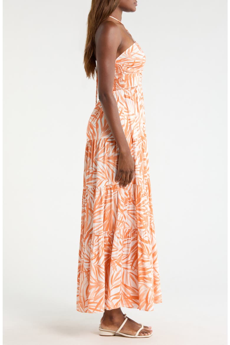 Cutout Cover-Up Maxi Dress, Alternate, color, SUNSET BALI PRINT