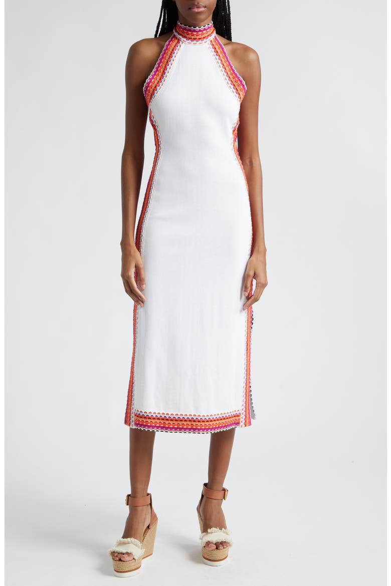 Zoey Sleeveless Open Stitch Trim Dress, Main, color, IVORY MULTISTRIPE SWEATERS