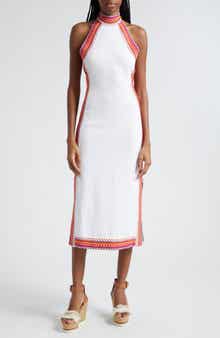 Ramy Brook Zoey Sleeveless Open Stitch Trim Dress