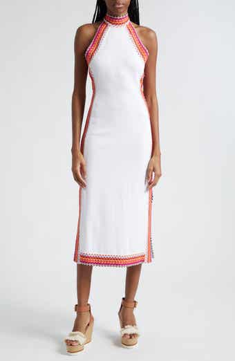 Ramy Brook Zoey Sleeveless Open Stitch Trim Dress