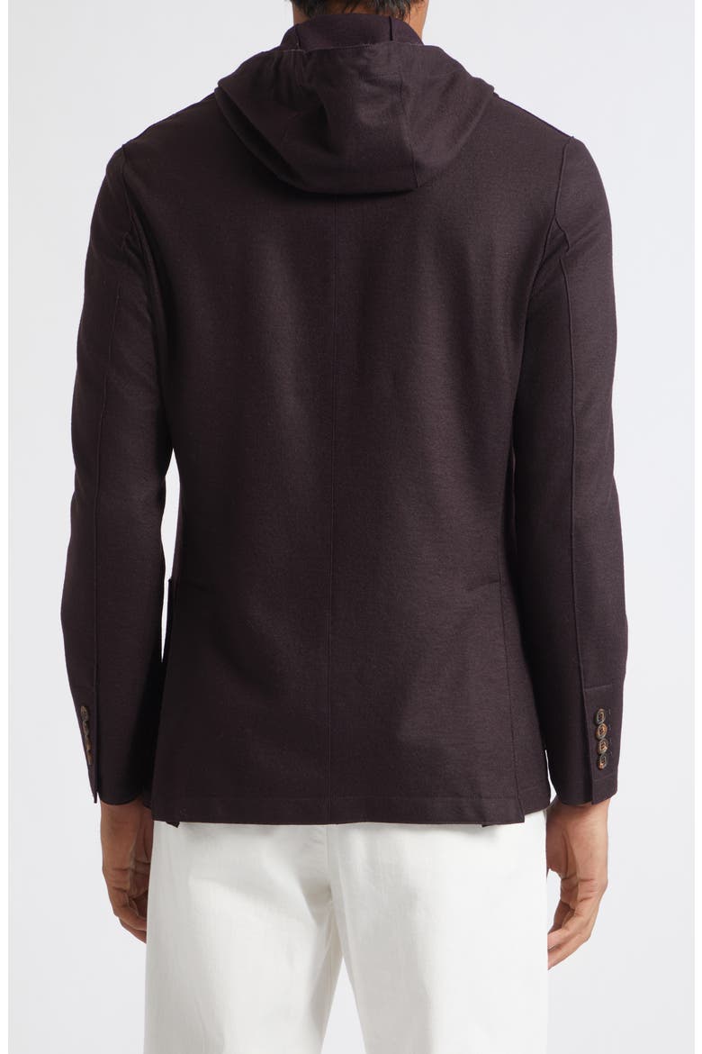 Single Breasted Jacket with Hood, Alternate, color, 10 BURGUNDY