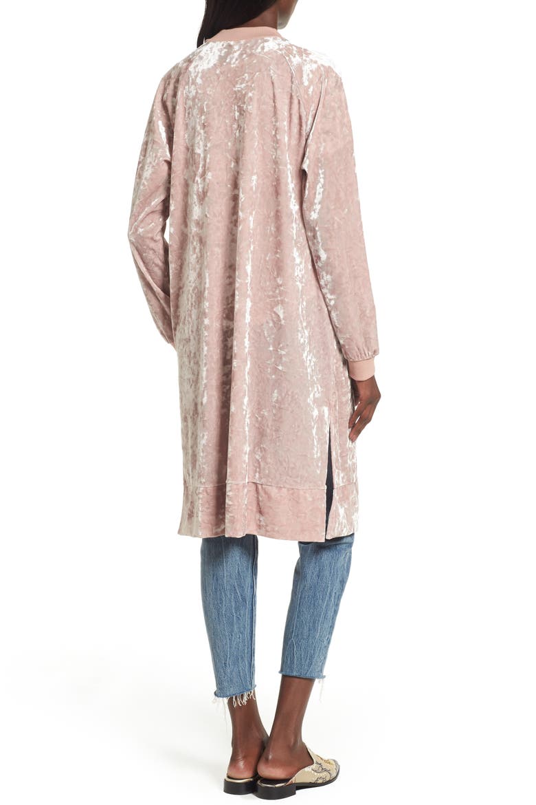Velour Duster, Alternate, color, PINK ADOBE