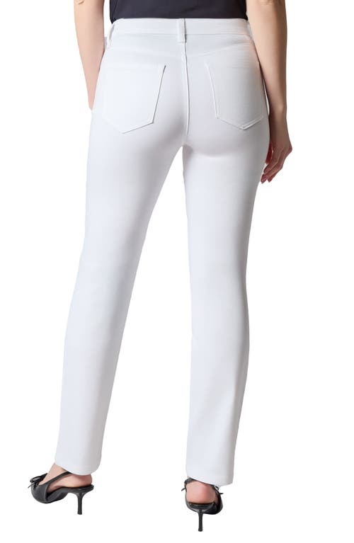 Kasper High Waist Straight Leg Jeans In Soft White