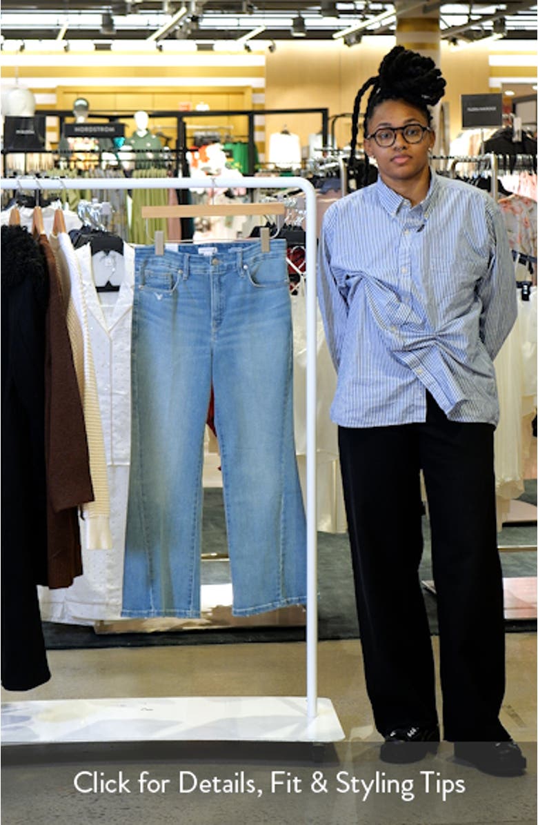 Soft-Tech Good Legs High Waist Distressed Crop Mini Bootcut Jeans, sales video thumbnail