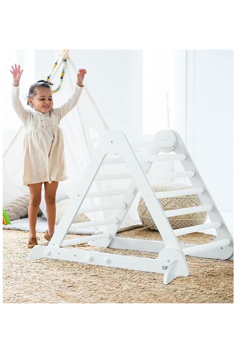 Kids' Learn 'N' Climb Wooden Triangle, Alternate, color, SOFT WHITE