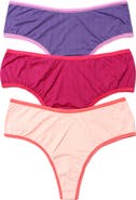 Hanky Panky MoveCalm™ Assorted 3-Pack High Rise Thongs