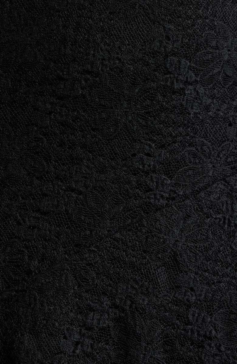 BP. Strapless Lace Asymmetric Hem Dress, Alternate, color, Black