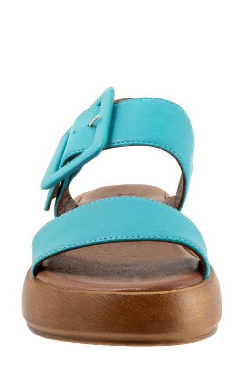 Bueno Julian Two-strap Sandal In Turquoise