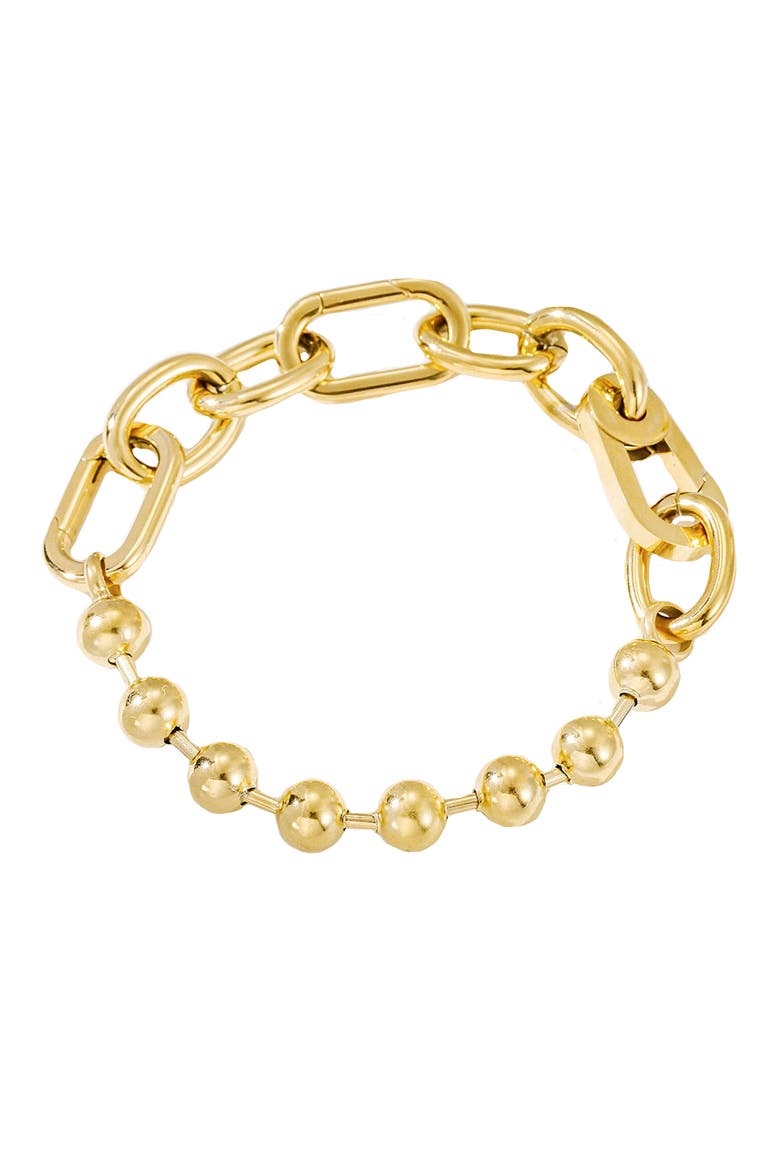 Link & Bead Bracelet, Main, color, YELLOW