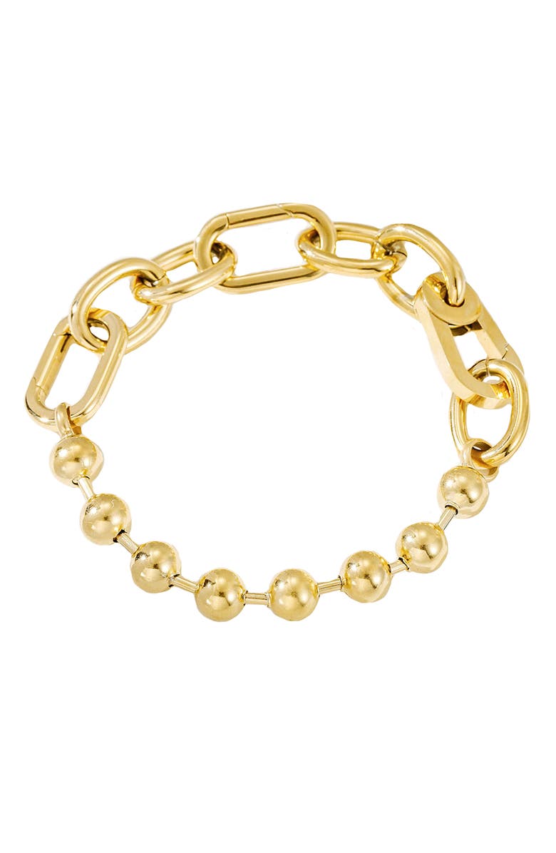 Jane Basch Designs Link & Bead Bracelet, Main, color, Yellow