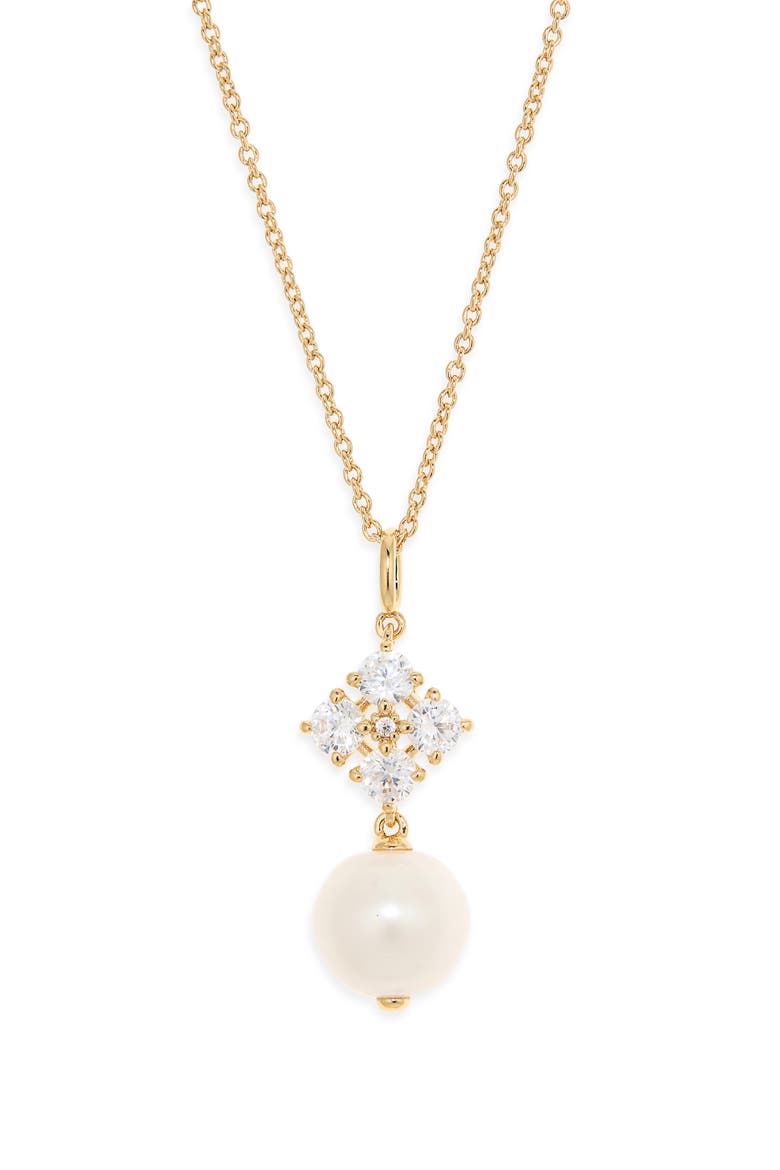 Blair Freshwater Cultured Pearl Drop Pendant Necklace, Main, color, GOLD