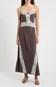 Hill House Home The Francesca Lace Trim Midi Slipdress