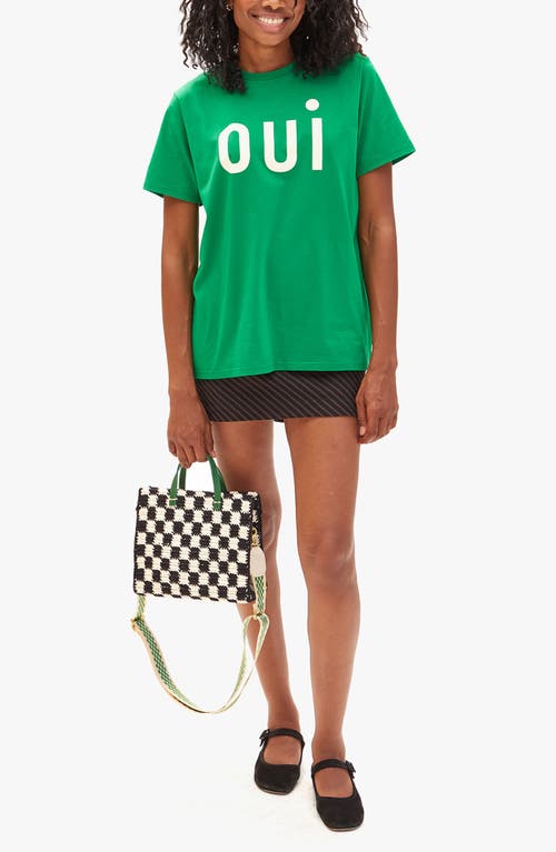 Shop Clare V . Petit Summer Simple Knit Tote Bag In Black Multi