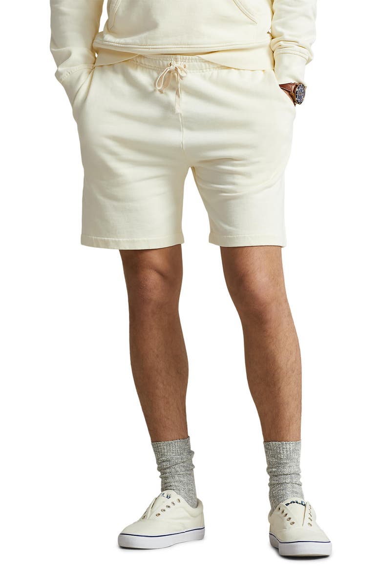 French Terry Drawstring Shorts, Main, color, CLUBHOUSE CREAM