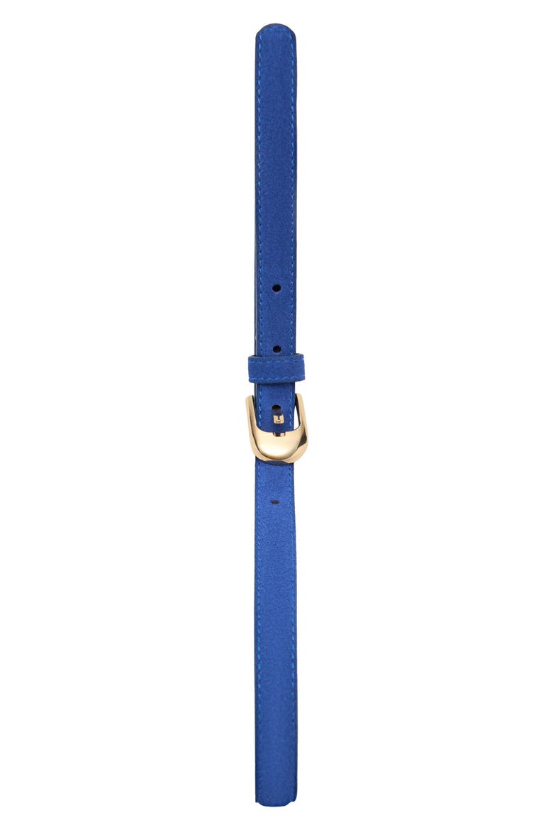 Leather Belt, Main, color, BLUE