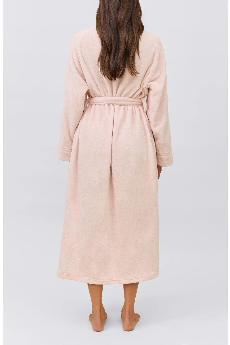 Long Plush Robe, Alternate, color, WINTER ROSE