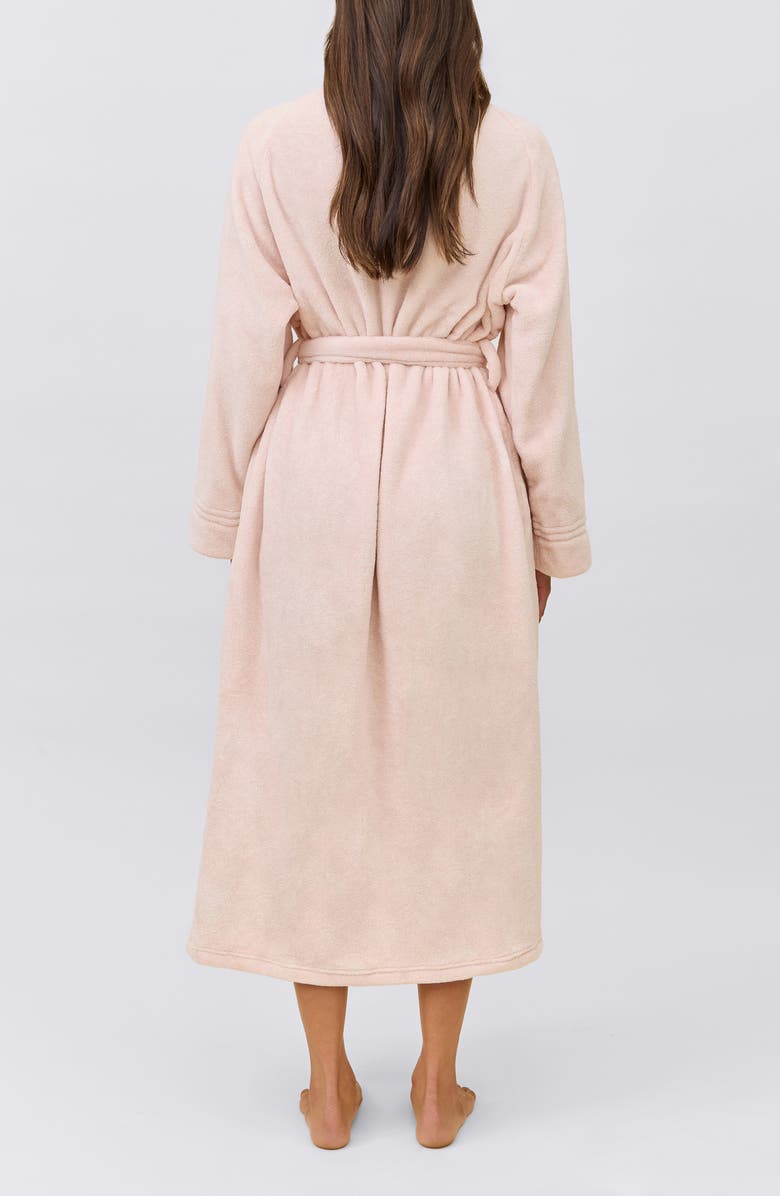 Papinelle Long Plush Robe, Alternate, color, Winter Rose