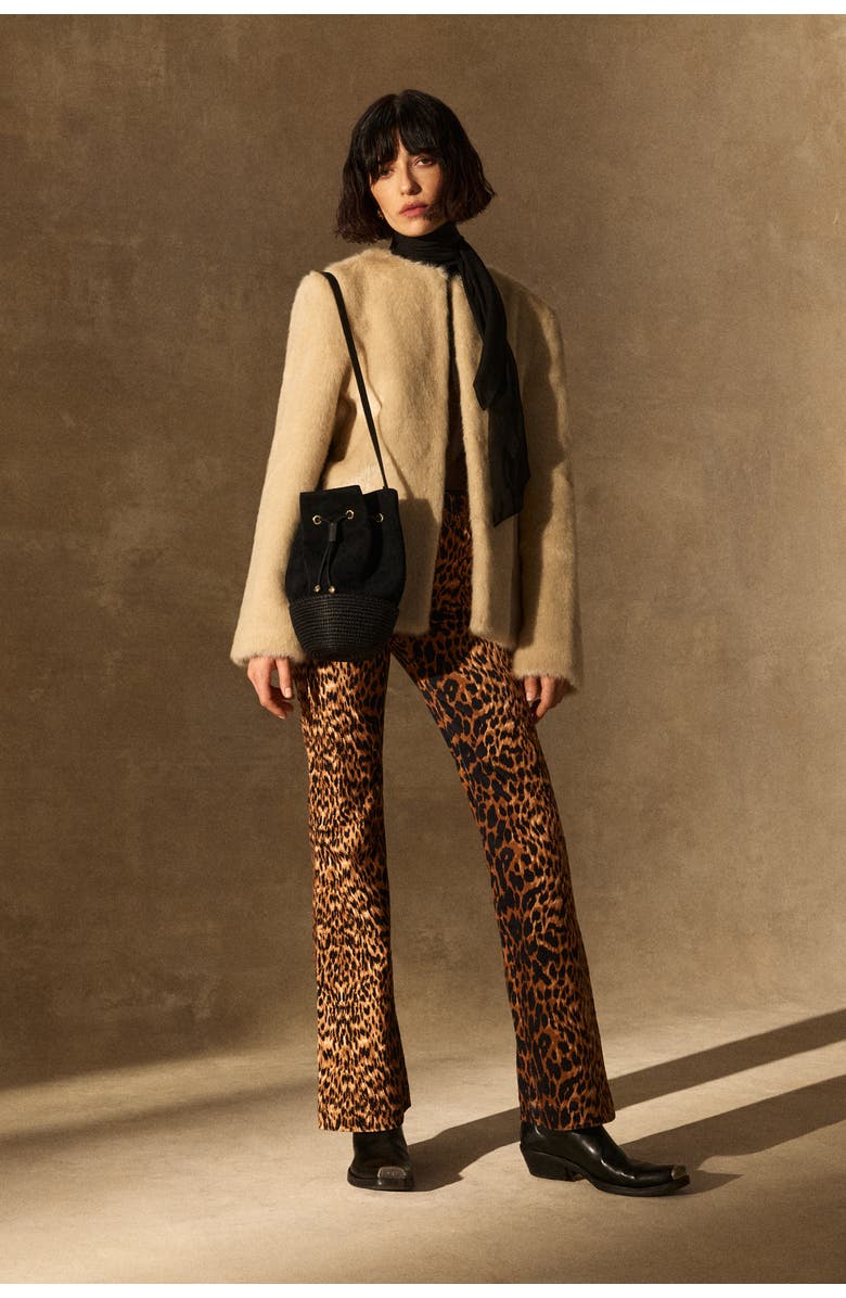 Cesta Collective Suede and Sisal Drawstring Bucket Bag, Alternate, color,