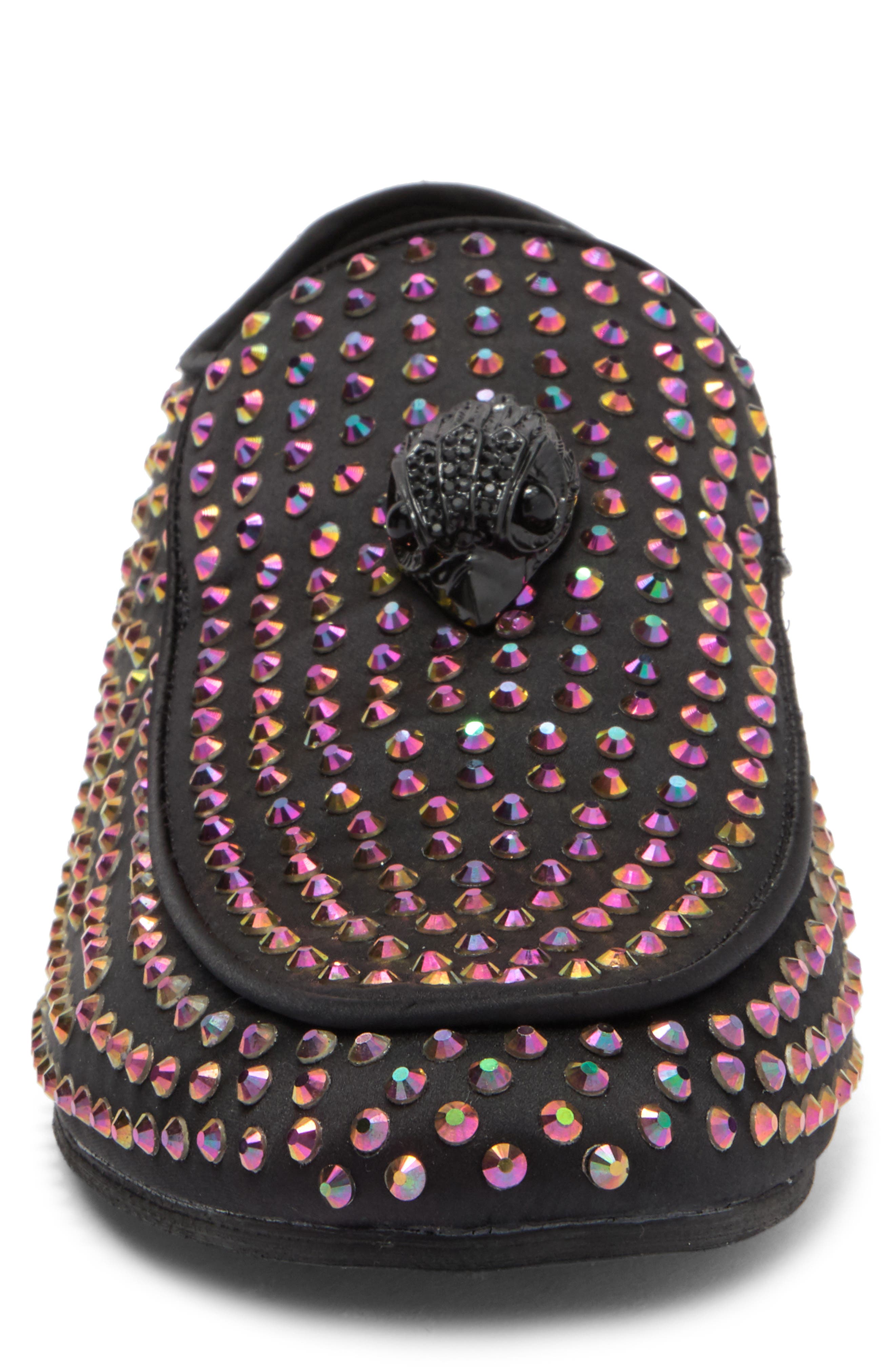 Kurt Geiger London Hugh Eagle's Head Crystal Stud Loafer, Alternate, color, 