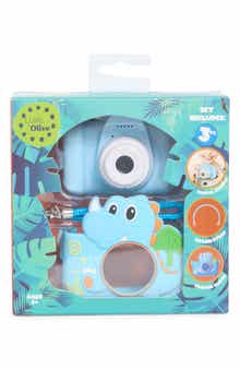 Luxe + Olive Kids' Blue Dinosaur Case Digital Camera Set