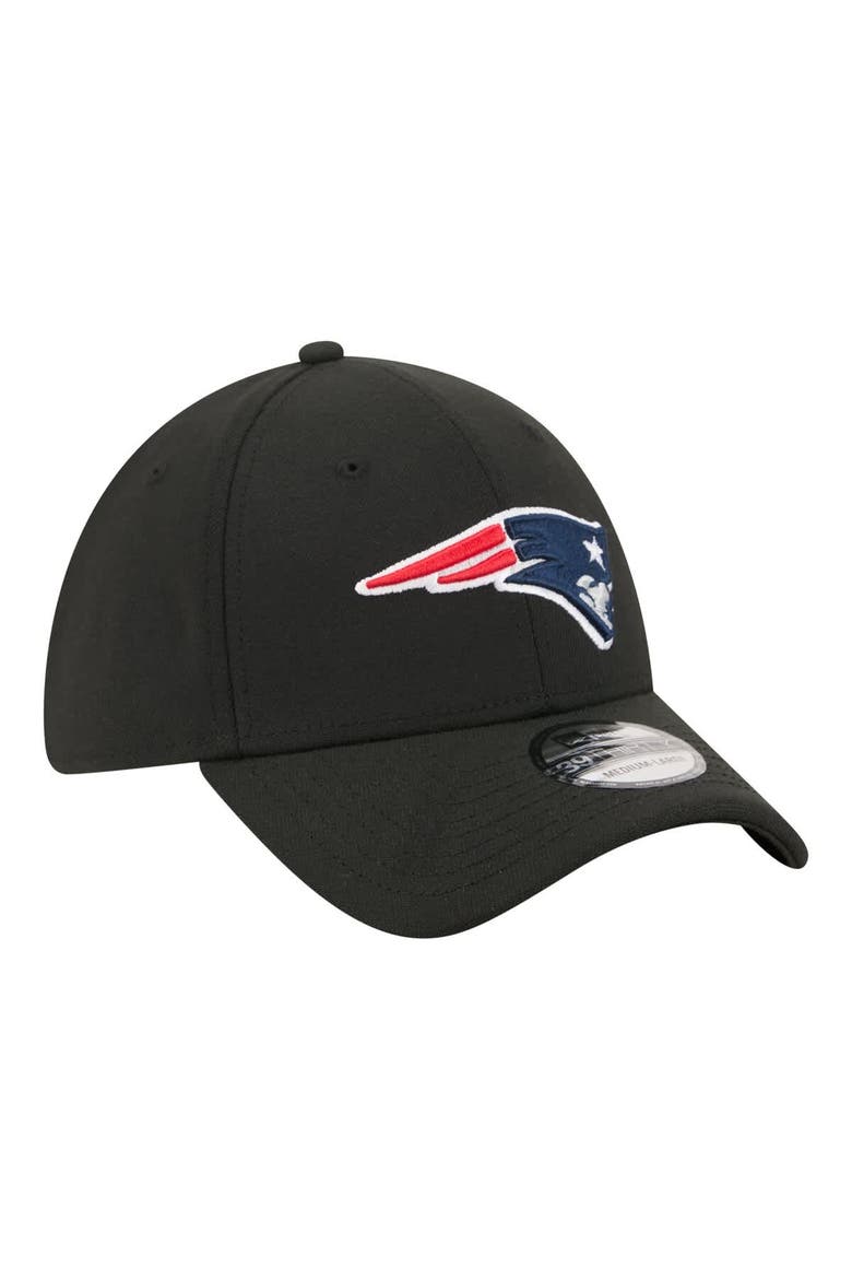 Men's New Era  Black New England Patriots Core Team 39THIRTY Flex Hat, Alternate, color, Black