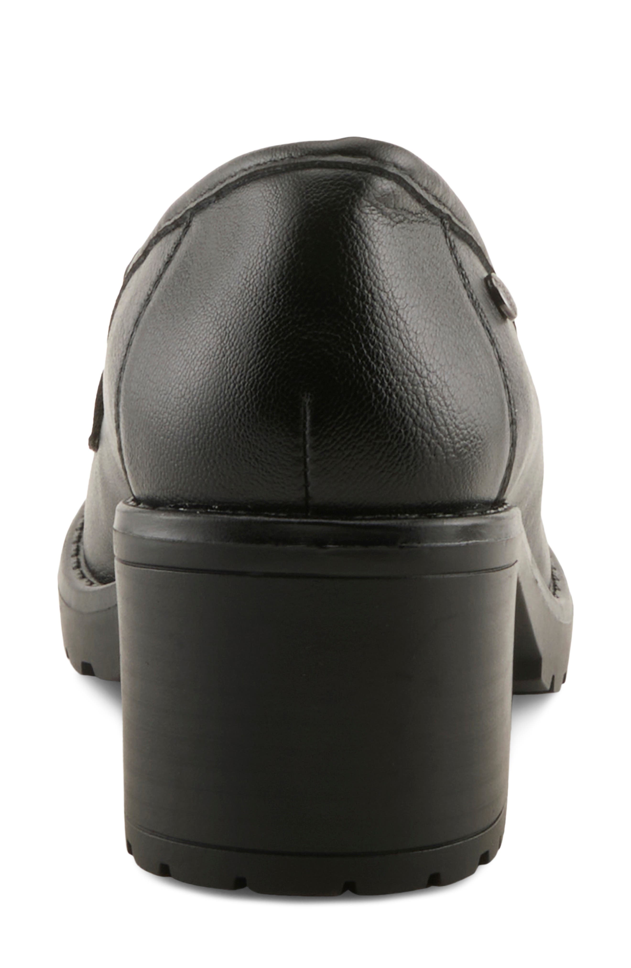 Cornett Faux Leather Loafer Pump, Alternate, color, BLACK