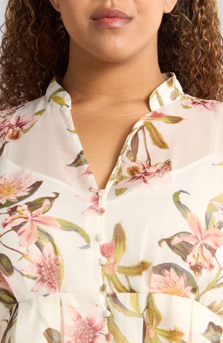 Chelsea28 Floral Long Sleeve Maxi Dress, Alternate, color, Ivory- Pink Bohem Botanical