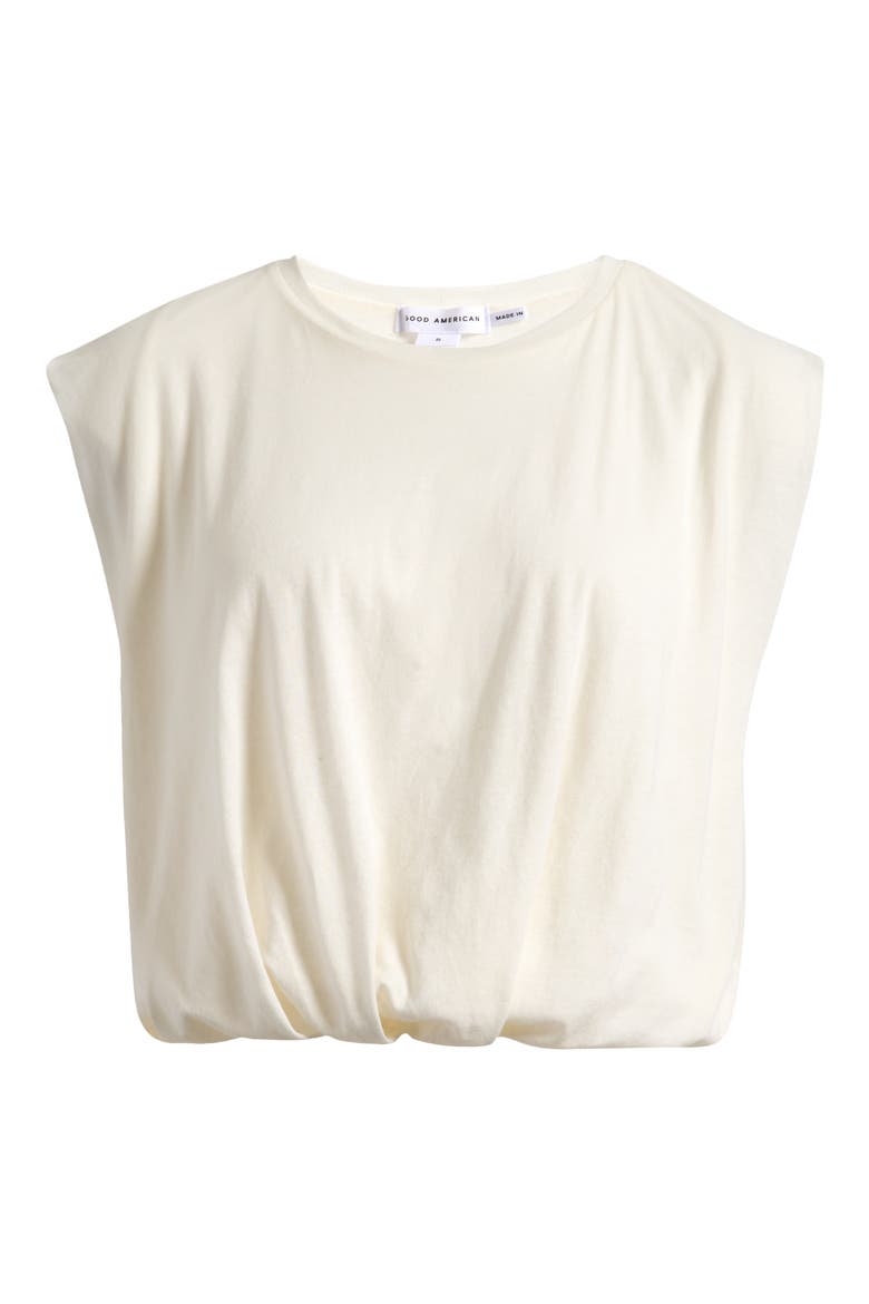 Gathered Hem Muscle Top, Alternate, color, CLOUD WHITE001