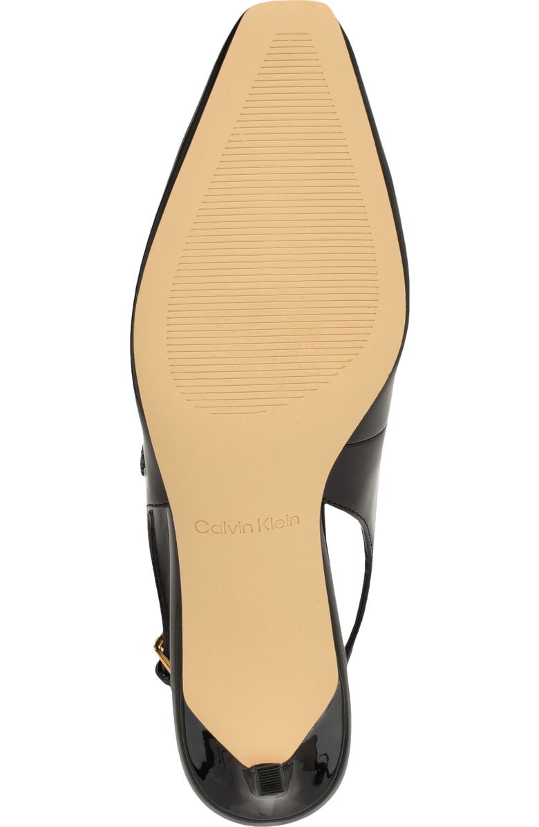 Calvin Klein Sorena Slingback Kitten Heel Pump, Alternate, color, Black Patent