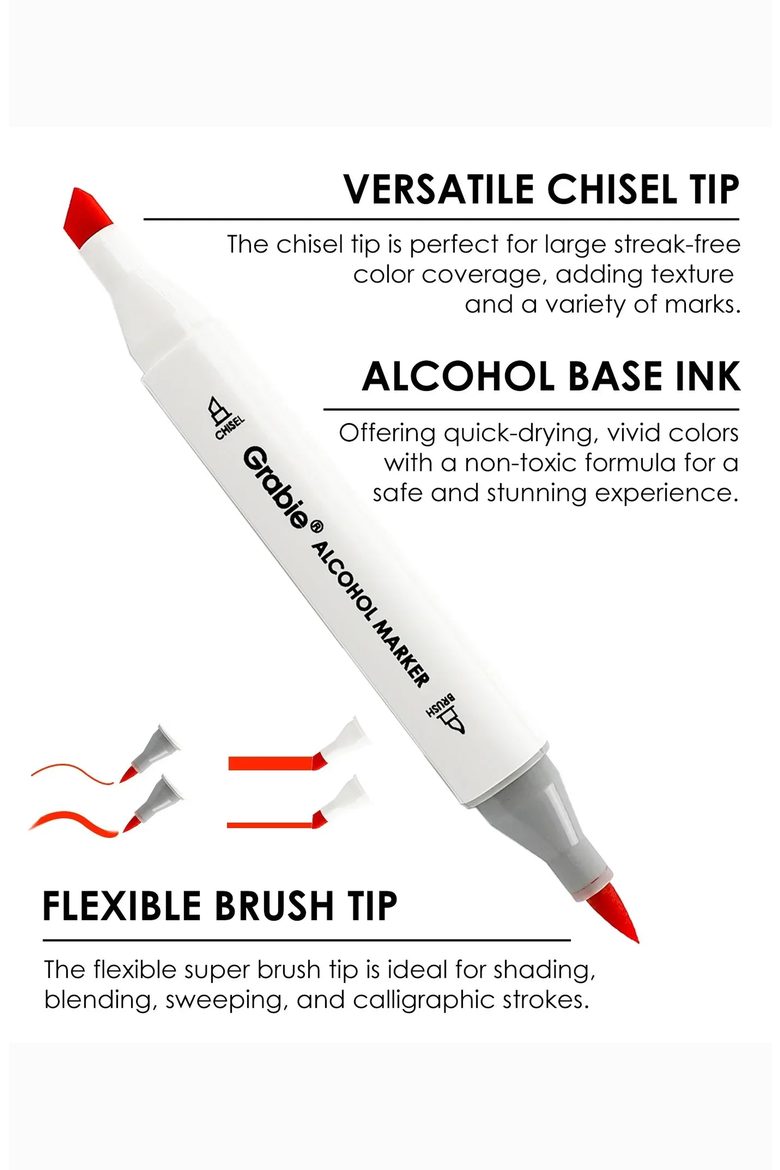 Dual Tip Alcohol Based Marker Set With Coloring Book, Alternate, color, Assorted Colors