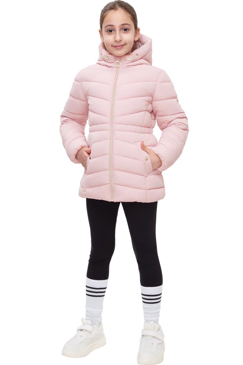 Kids' Shower Resistant Puffer Jacket, Alternate, color, Soft Pink