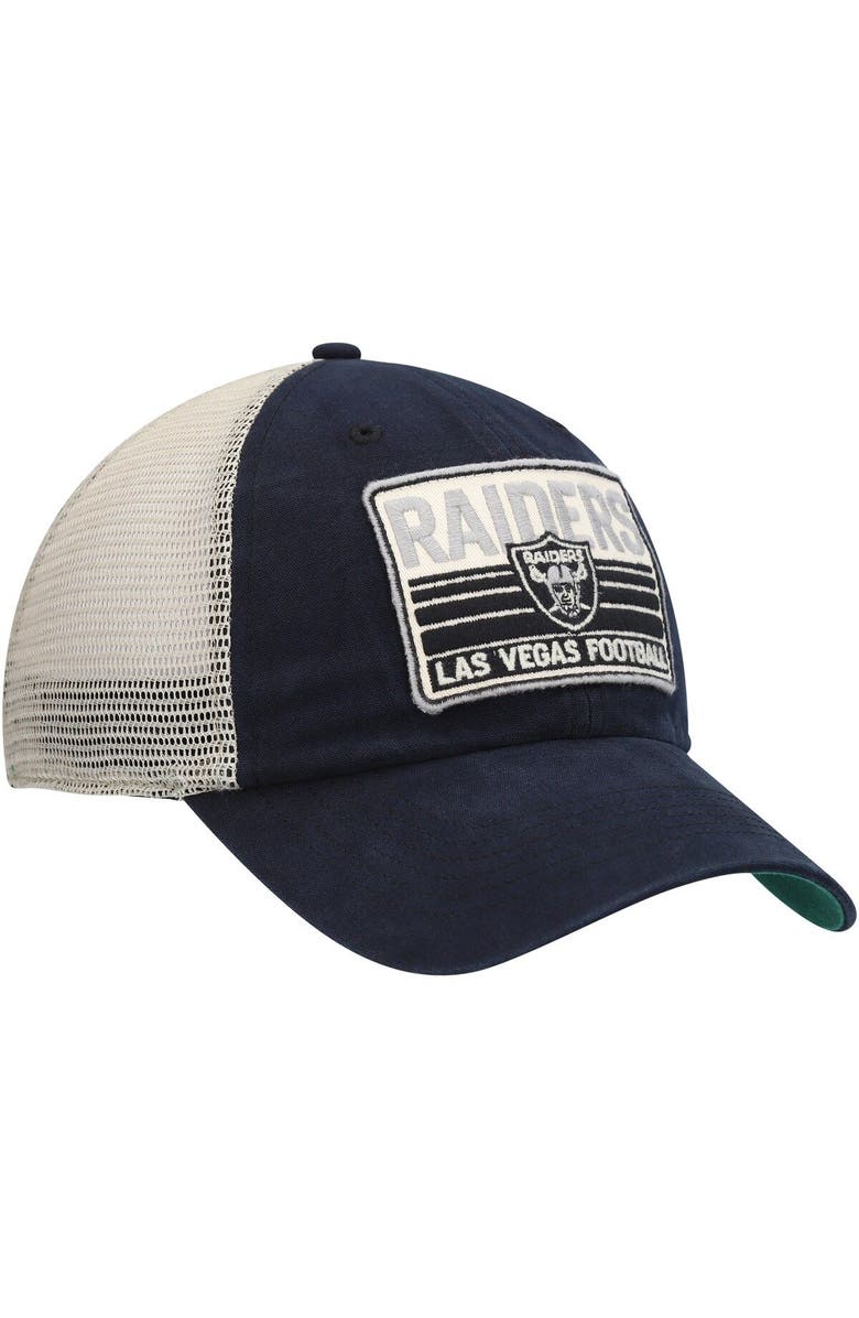 '47 Men's '47 Black/Natural Las Vegas Raiders Four Stroke Clean Up Snapback Hat, Alternate, color, 