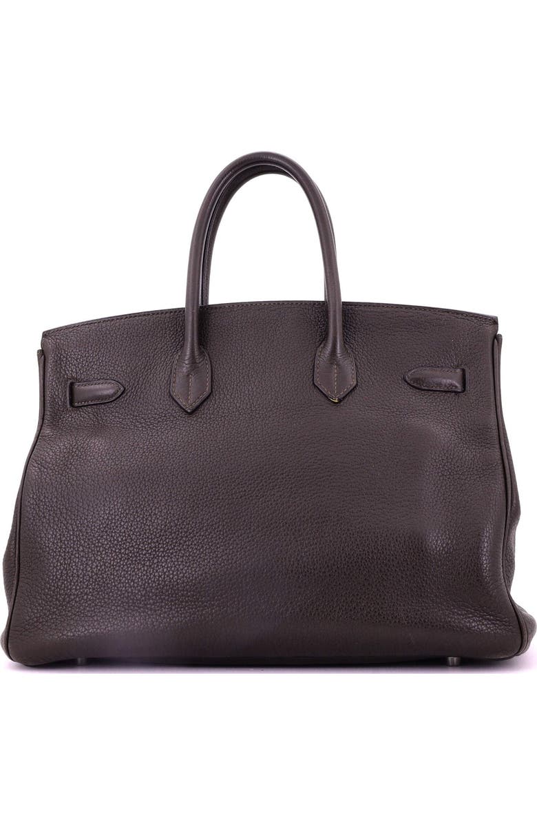 Pre-Owned Hermes Birkin Handbag Brown Clemence with Palladium Hardware 35, Alternate, color,