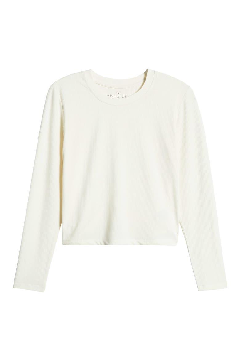 Long Sleeve Rib T-Shirt, Alternate, color, SEA SALT