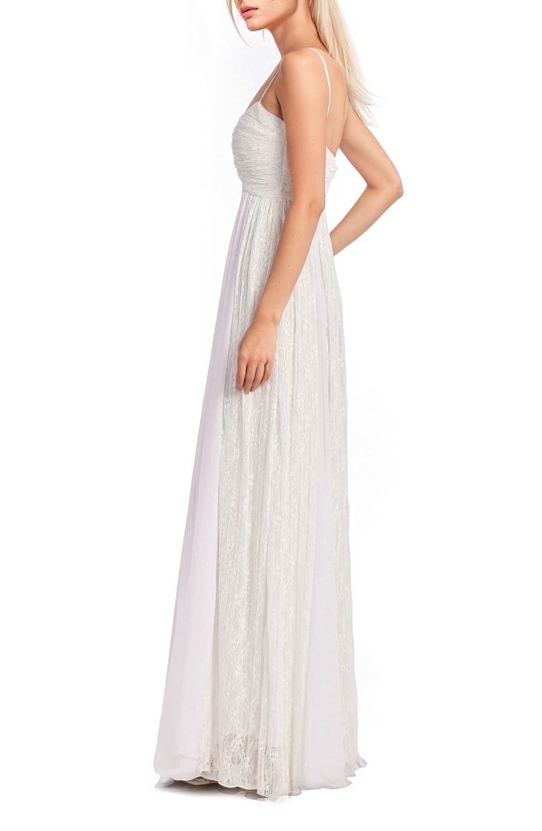 Jewel Badgley Mischka Shirred Gown, Alternate, color, 
