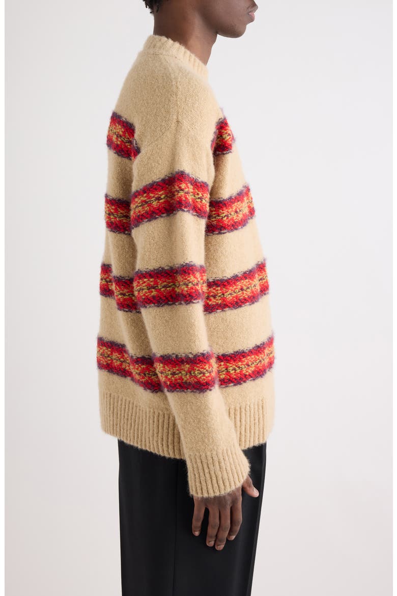 Master Stripe Alpaca & Wool Blend Sweater, Alternate, color, ECRU