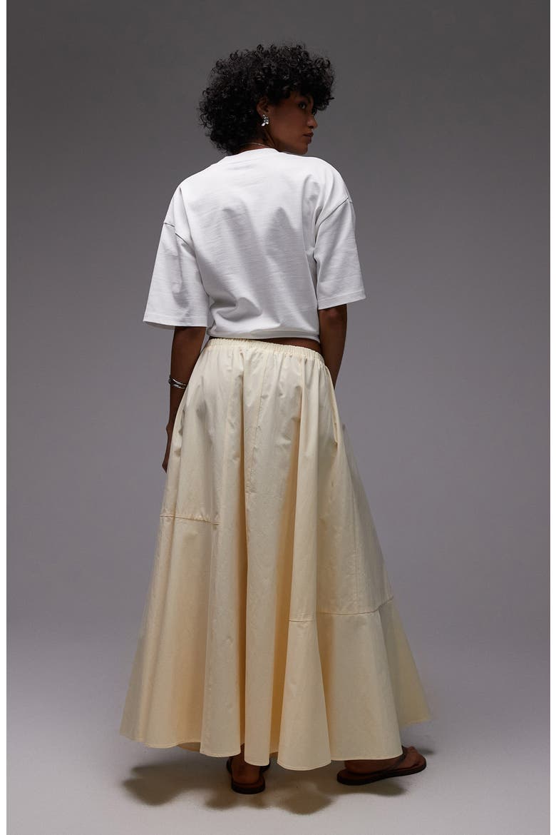 Full Cotton Poplin Maxi Skirt, Alternate, color, YELLOW