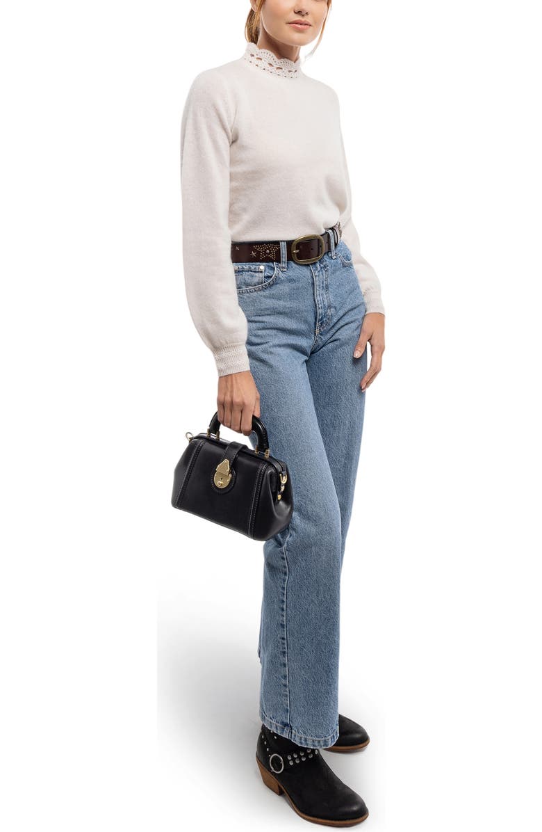 OLD TREND Azalea Genuine Leather Mini Doctor Satchel, Alternate, color, Black