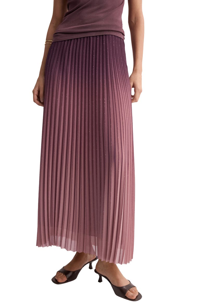 Pleated A-Line Skirt, Main, color, LIGHT/ PASTEL PURPLE