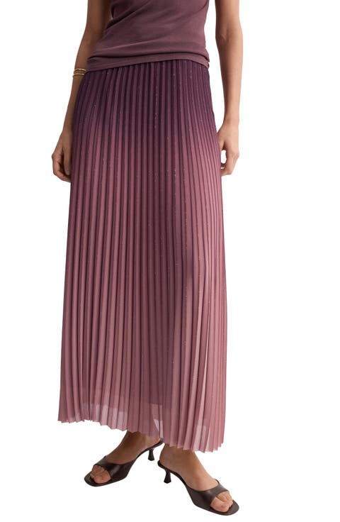 Pleated A-Line Skirt