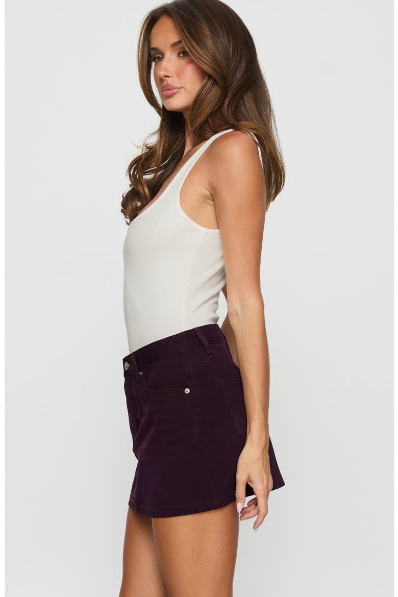 Paulette Denim Miniskirt, Alternate, color, RED