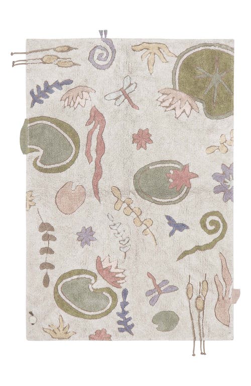 Lorena Canals Kids' Washable Play Rug & Plush Frog In Multi