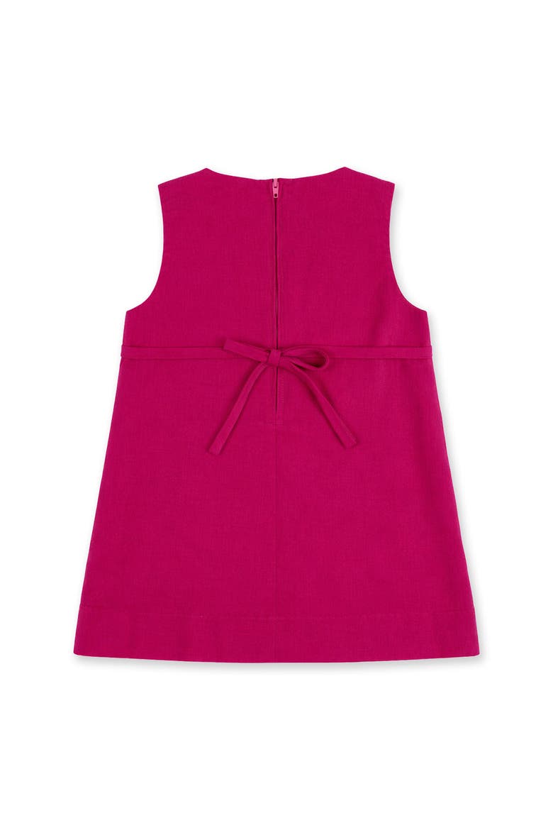 Corduroy Jumper with Flower, Alternate, color, Raspberry
