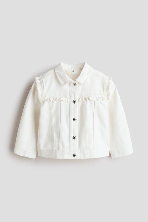 Frill-trimmed Twill Jacket