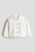 H&M Frill-trimmed Twill Jacket